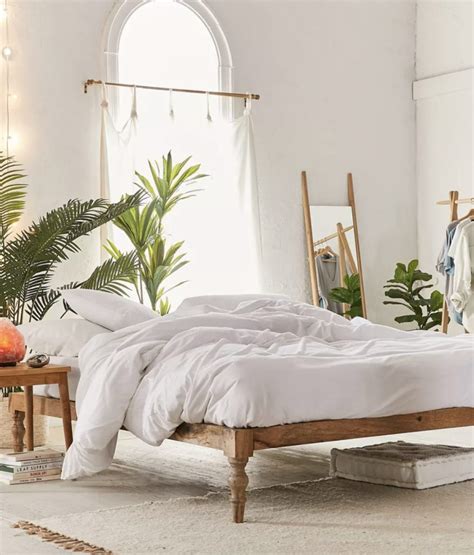 King size bed with a bohemian elegant design
