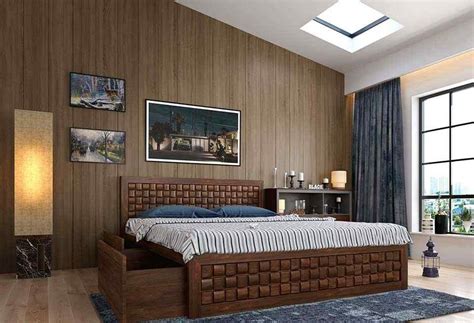 King size bed with a romantic design