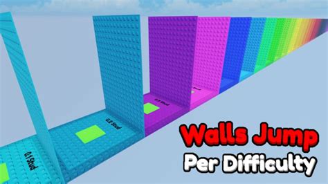 [☢️] Stud Long Jump Per Difficulty Chart Obby - Roblox