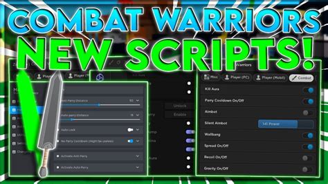 [NEW] Combat Warriors Script / Hack GUI | Kill Aura + Auto Parry 