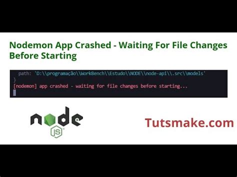 Navigate Flawlessly with Nodemon: Tips to Fix App Crashes & Wait for File Changes Prior Launching