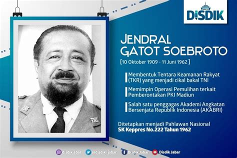 Jendral Gatot Subroto Biografi