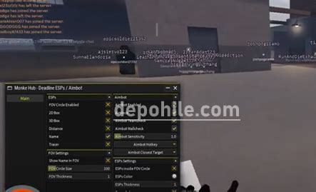 [Roblox Script] deadline - esp + aimbot [opensource]