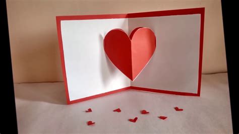 [Tutorial + Template] Heart Pop Up Card - YouTube