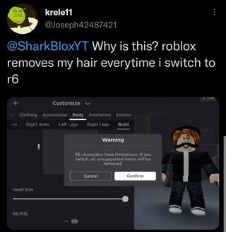 [Updated] Roblox R6 character issues where users can\'t equip hair 