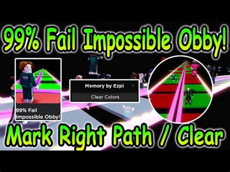 [WORKING] Roblox 99% Fail Impossible Obby! Script - Mark Right 