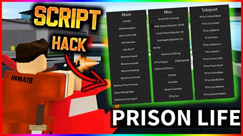 [script] PRISON LIFE - Roblox Cheats & Hacks - CORSAIR