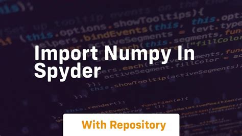 Import Numpy In Spyder On Mac
