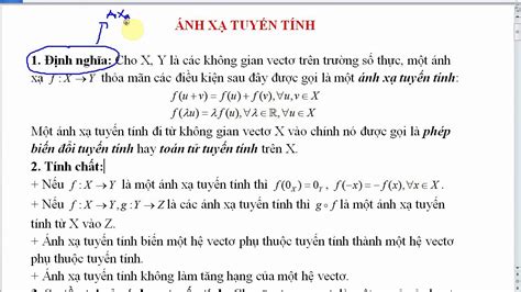 ánh xạ tuyến tính