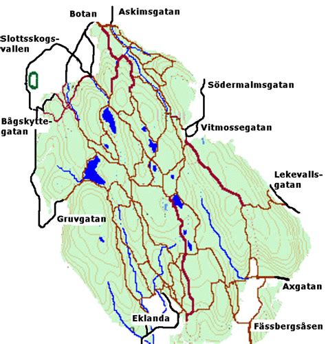 änggårdsbergen Motionsspår Karta Karta