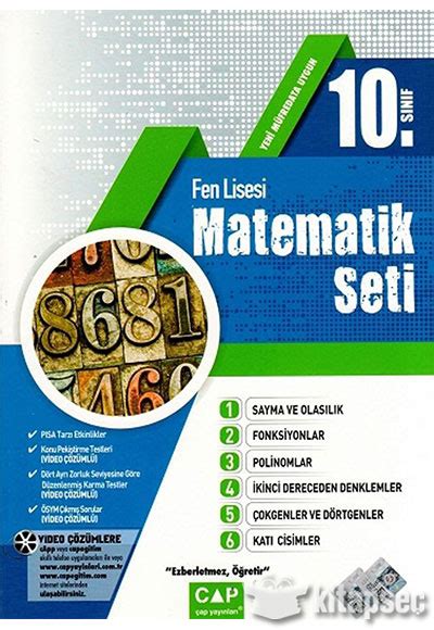 Çap Yayınları 10. Sınıf Matematik Fen Lisesi Soru Bankası