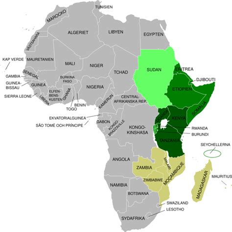 östafrika Karta Karta