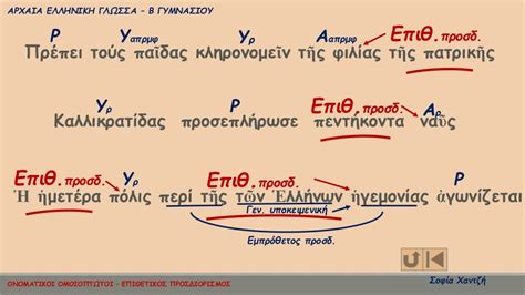 ετεροπτωτοι προσδιορισμοι αρχαια ασκησεις