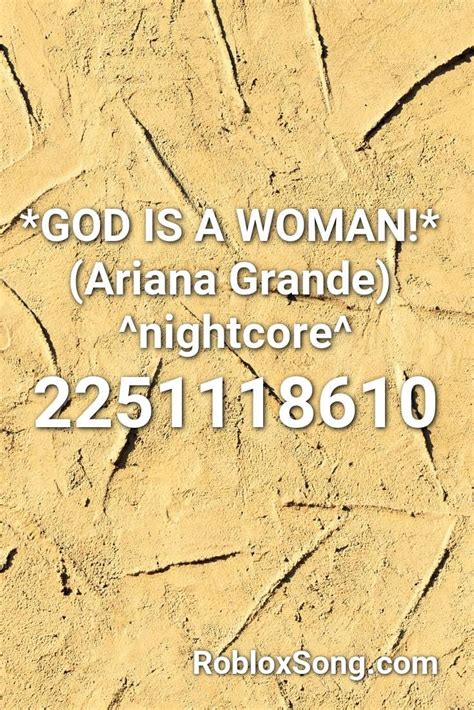 φ_ ariana grande - god is a woman Roblox ID - Roblox Radio Code 