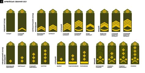 військові звання зсу 2022 таблиця