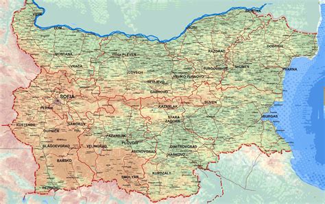 изображение на картата на българия