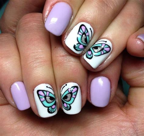 Бабочки на ногтях, дизайн маникюра с фото, как нарисовать акварелью