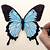 как нарисовать бабочку на бумаге