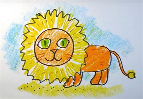 Рисунок льва карандашом