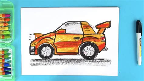 Как нарисовать машину монстр трак ребенку карандашом