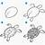 как нарисовать морскую черепаху для детей