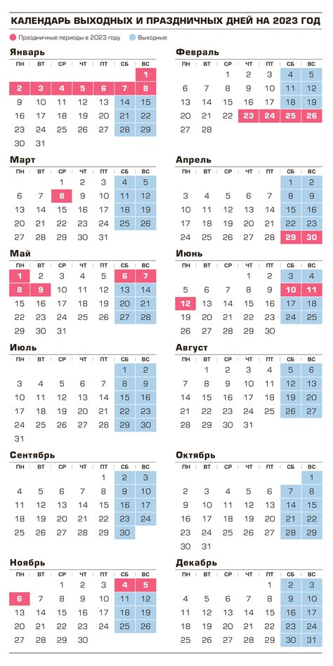 календарь 2023 с праздниками и выходными