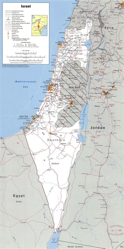 карта израиля и газа