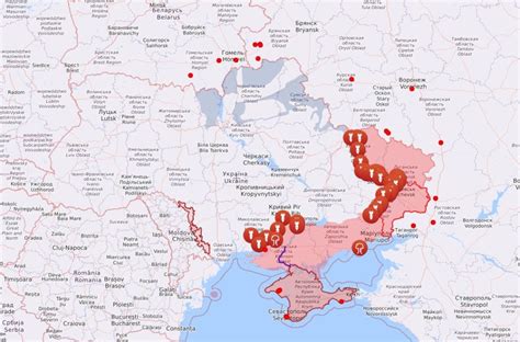 карта на украйна военни действия