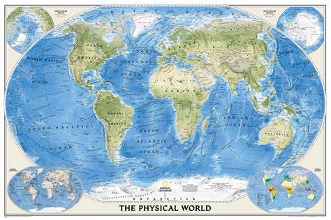 карта океанов и морей
