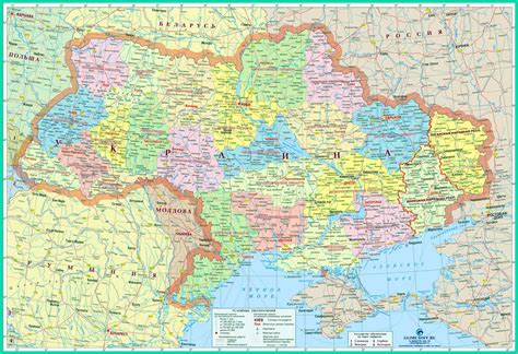 показать карту украины с городами