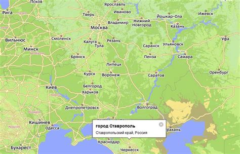 ставрополь на карте россии