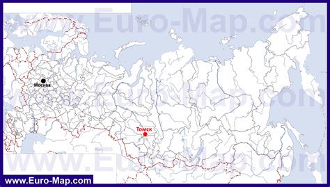 томск на карте россии