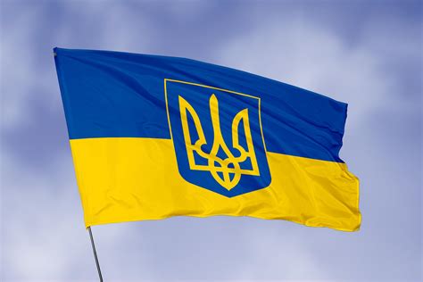 флаг украины с гербом видео