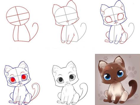 як намалювати котика легко
