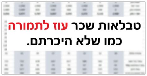 עוז לתמורה מחשבון שכר