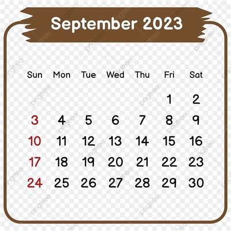 تقويم شهر سبتمبر 2023