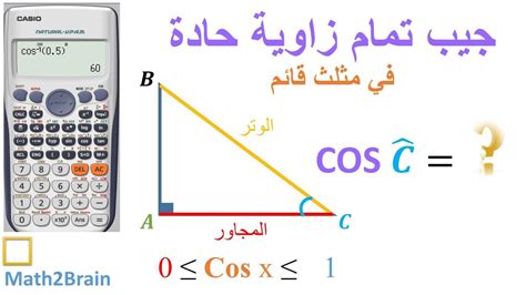 جيب تمام زاوية حادة