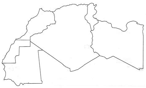 خريطة المغرب العربي الكبير صماء