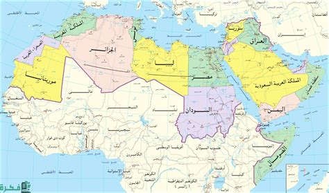 خريطة الوطن العربي كاملة