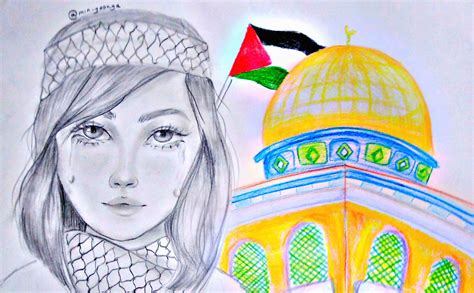 رسم يعبر عن فلسطين
