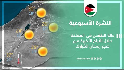 طقس الاردن لعشرة ايام