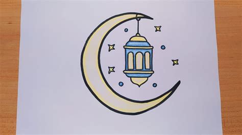فانوس رسم هلال رمضان