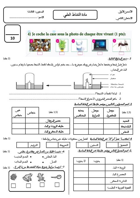 فروض الدورة الثانية المستوى الثالث