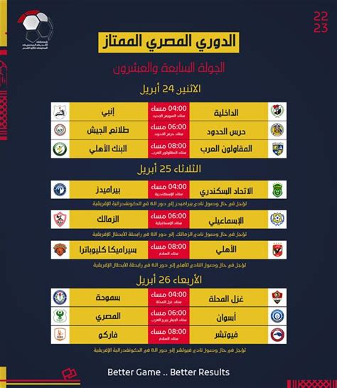 مباريات الدوري المصري اليوم وغدًا 2023