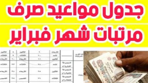 موعد صرف مرتبات فبراير 2024