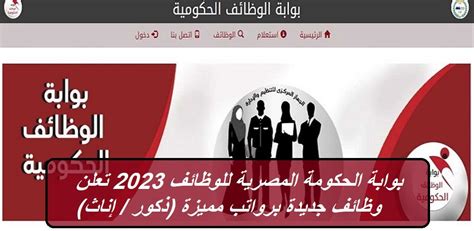 وظائف الحكومة المصرية 2023