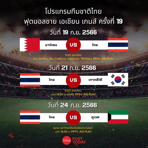 ฟุตบอลทีมชาติไทยถ่ายทอดสดช่องไหน