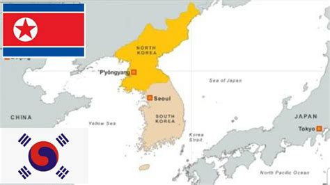 เกาหลีเหนือ เกาหลีใต้ แผนที่