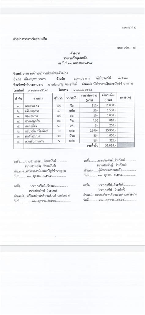 แบบ อปท.-วส รายงานวัสดุคงเหลือ 2566