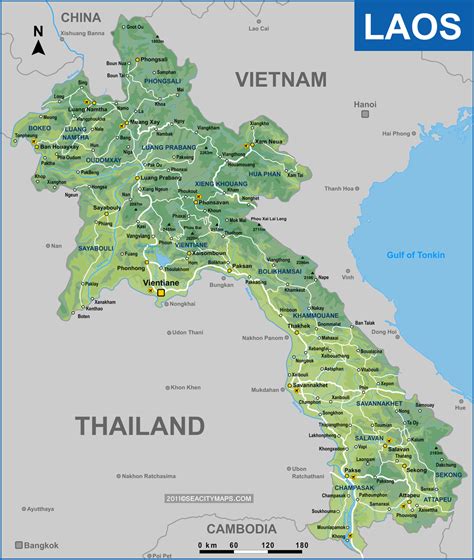 แผนที่ไทยลาว